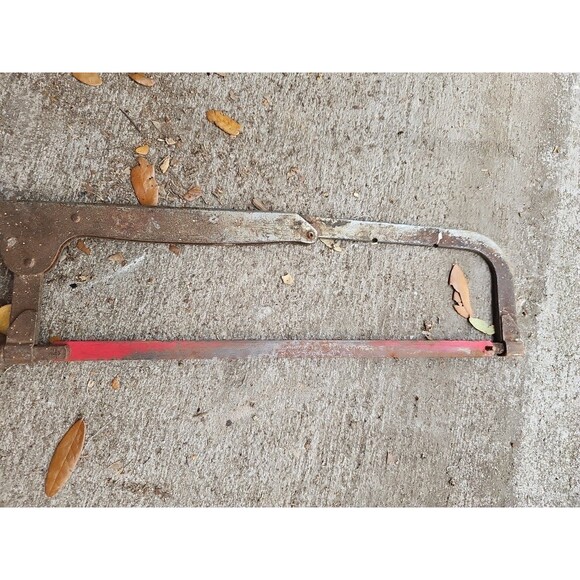 VINTAGE (UNBRANDED) HACK SAW MADE IN USA (t79) Possibly Antique - Picture 7 of 8